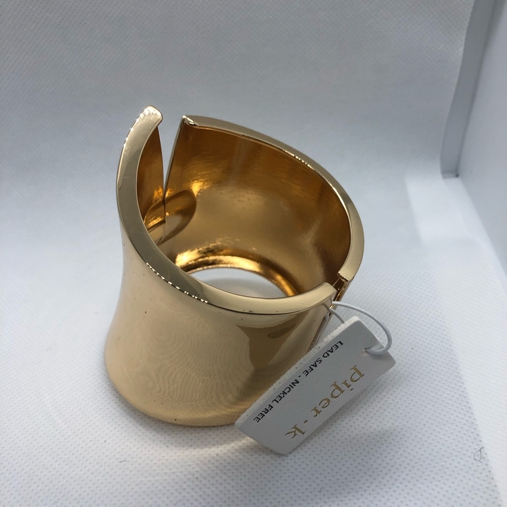 Oversized gold plated geometric arm wrist cuff bracelet‎ bangle new